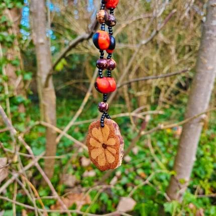 Ayahuasca Brown and Red Beaded Necklace